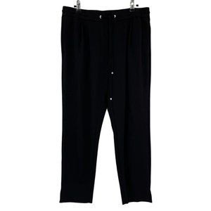 NWOT Laundry Shelli Segal Womens Medium Black Joggers Pants High Rise Pull On